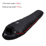 White Goose Down Filled Mummy Sleeping Bag - Outdoors University