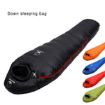 White Goose Down Filled Mummy Sleeping Bag - Outdoors University