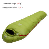 White Goose Down Filled Mummy Sleeping Bag - Outdoors University