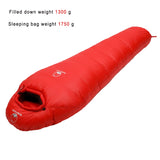 White Goose Down Filled Mummy Sleeping Bag - Outdoors University