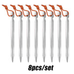 Aluminum Tent Pegs 8pcs - Outdoors University