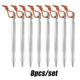 Aluminum Tent Pegs 8pcs - Outdoors University